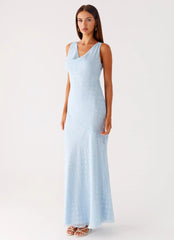 Sundance Chiffon Maxi Dress - Blue