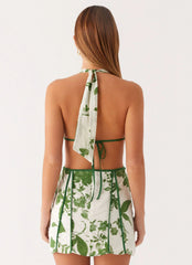 Sonnet Mini Dress - Verdant Bloom