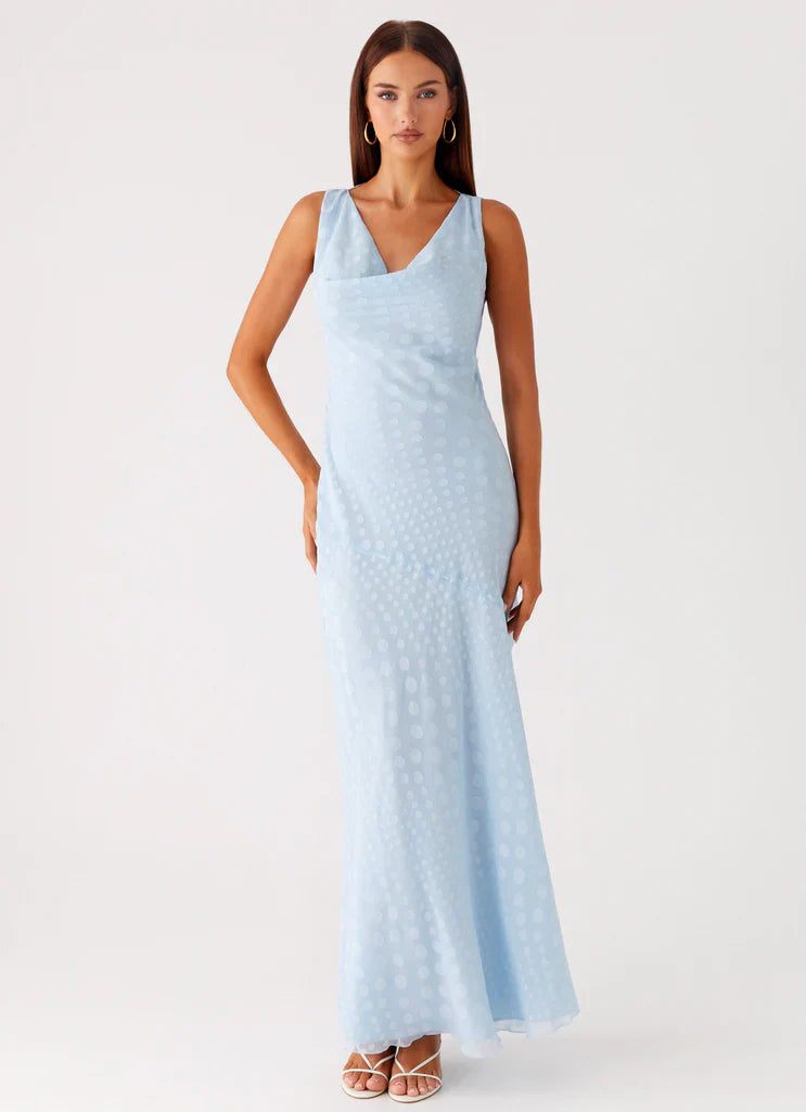 Sundance Chiffon Maxi Dress - Blue