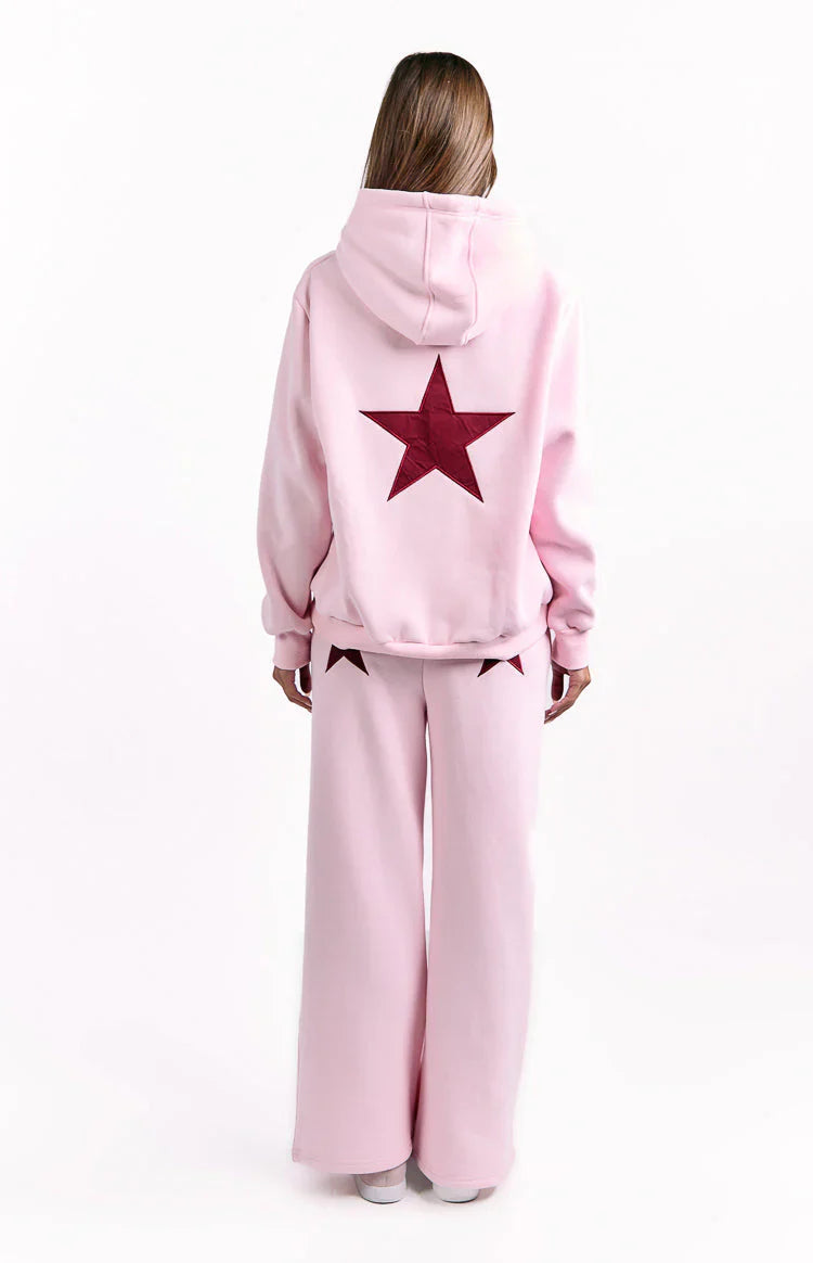 Pink Burgundy Star Hoodie