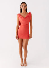 Angeles Mini Dress - Coral
