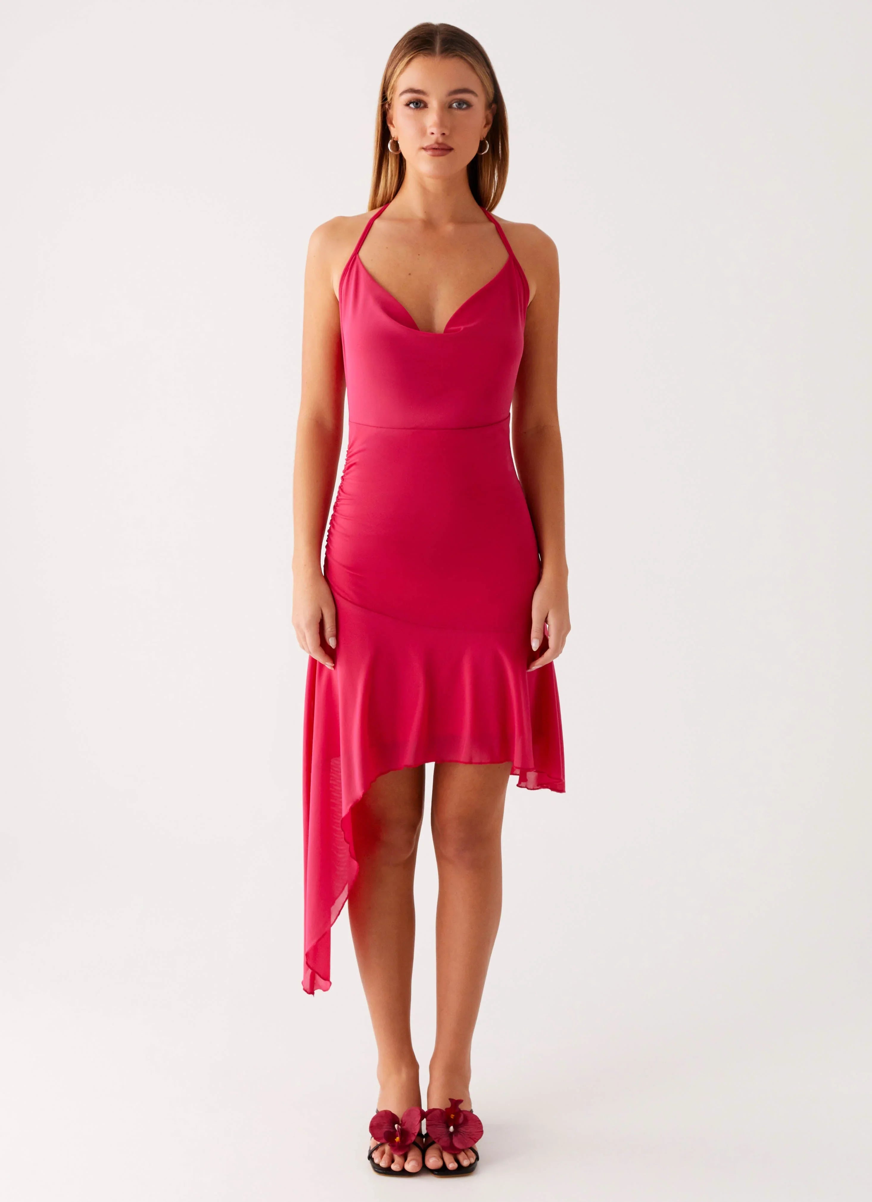 Mai Tai Mini Dress - Hot Pink